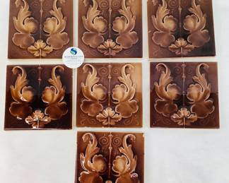 Antique Kensington Tiles with Floral Design