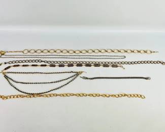 Gold Tone Belts & Necklaces