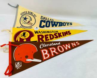 Vintage NFL Felt Pennants