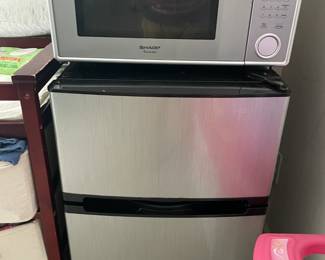 Microwave Oven & Mini Refrigerator