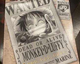 "PIECE" WANTED DEAD OR ALIVE MONKEY D LUFFY Book Unused!