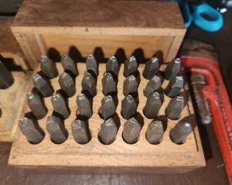 Metal stamping alphabet set