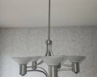 Brushed nickel chandelier