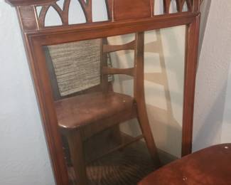 Mirror coordinates with vintage desk