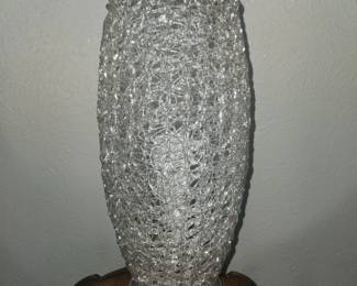 Beaded hurricane lamp