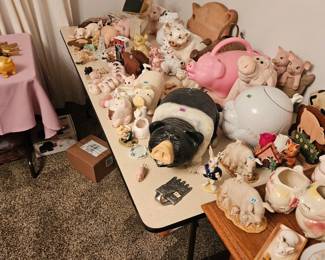 Lots of pig figurines