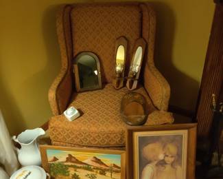 Scones, chair, artwork