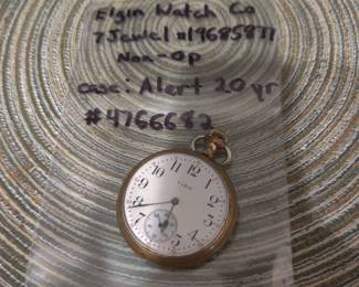 Elgin 7 jewels with Alert 20 yr case (non-op)