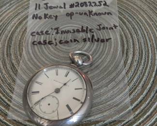 Elgin 11 Jewel with coin silver Invisible joint case (waiting for keys to test)