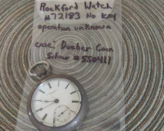 Rockford Watch Co Pocket watch with coin silver case (waiting on key to test)