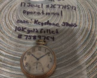 Elgin 17 Jewels pocket watch with 10k gold filled case (working)