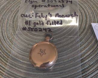 Elgin pocket watch with G.F. star case (operational)