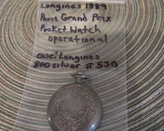 Longines 1889 Paris Grand Prix collectable pocket watch with 800 silver case (operational)
