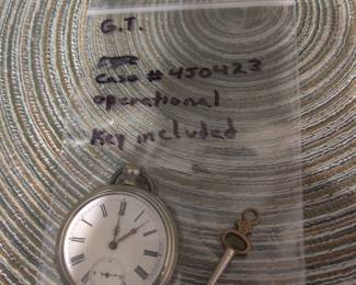 G.T. pocket watch with key (operational)