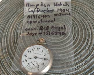 Hampden/Dueber 21 Jewels watch with golded filled case (working)