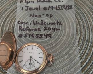 Elgin 7 Jewel watch with gold filled case (not working)