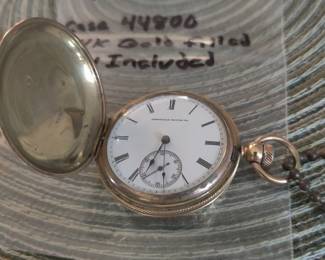 American Watch Co 11 Jewels watch with G.F> engraved case (operational)