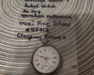 Victorian Women's pocket watch with fine silver case