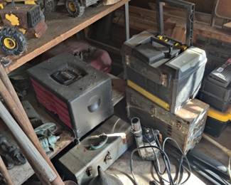 tool boxes, tools, yard tools