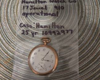 Hamilton Watch Co 17 Jewels watch and case (working)