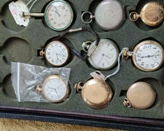 Antique pocket watches (some gold and silver cases)