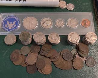 buffalo nickel, Indian pennies, 1940 Silver Proof set