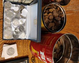 Wheat pennies, state quarters