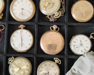 Antique pocket watches (some gold and silver cases)