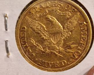 1880 Gold $5 Coin