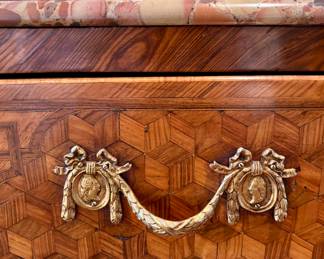 Antique French marquetry commode