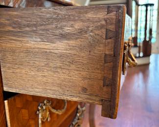 Antique French Louis XV style Parquetry Inlaid chest