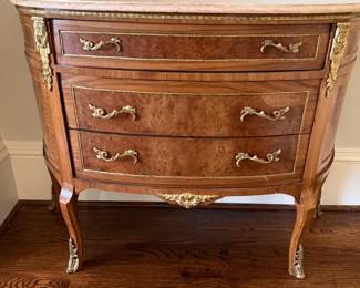 Louis XV style Antique Chest with marble and bronze