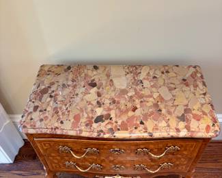 Antique French Louis XV style Parquetry Inlaid chest