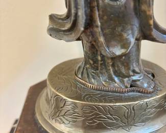 Asian Stone and Brass Lamps