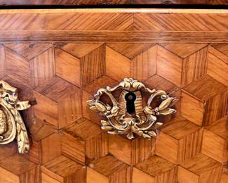 Antique French marquetry commode