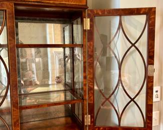 Bernadette Livingston Curio Cabinets, one of a matched pair--stunning. 