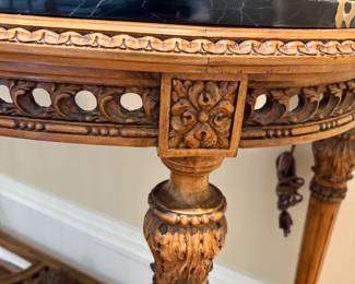 Louis XVI style Neo Portoro Marble top table