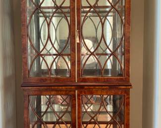 Bernadette Livingston Curio Cabinets, one of a matched pair--stunning. 