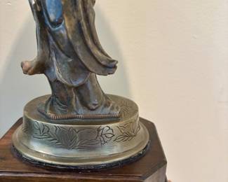 Asian Stone and Brass Lamps