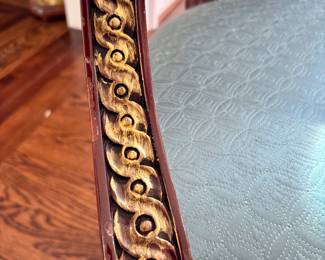 Gold leaf detail hand carved