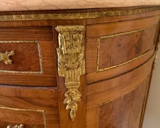 Louis XV style Antique Chest with marble and bronze