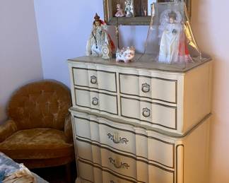 Kroehler High Boy; Shadow Box; Religious Figures; 