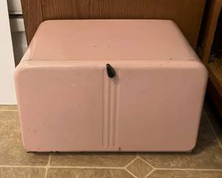 Vintage Pink Bread Box