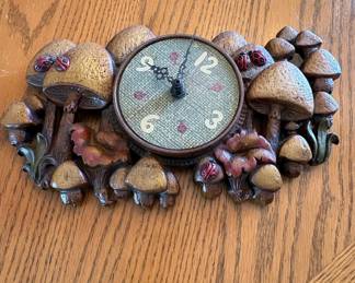Burwood New Haven Products Company Mushroom and Ladybug Wall Clock