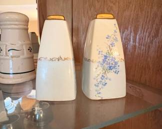 Vintage Royal Stuart Bone China ForgetMeNot Salt and Pepper Shakers
