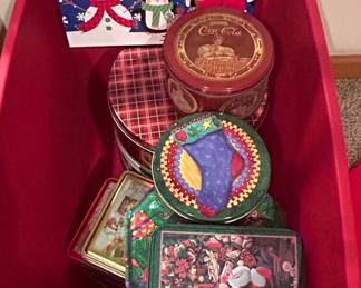 Assorted Vintage Christmas Tins