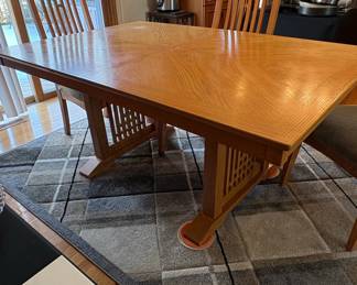 Arts and Crafts Style Oak Dining Chairs Set of  second image