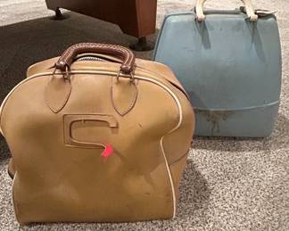 Vintage AMF Bowling Ball and Two Bags Set