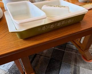 Corelle Livingware Spring Blossom Green Tea Cup and Saucer Set with Pyrex Bakeware third image