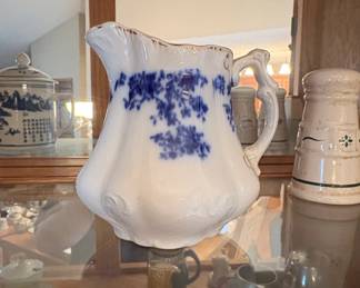 Flow Blue Pitcher by W. H. Grindley Co.